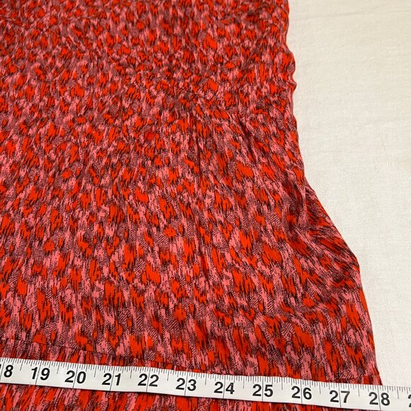 Joie Women's A-Line Maxi Dress Orange Geometric Sleeveless Size XXL V-Neck - Picture 7 of 9